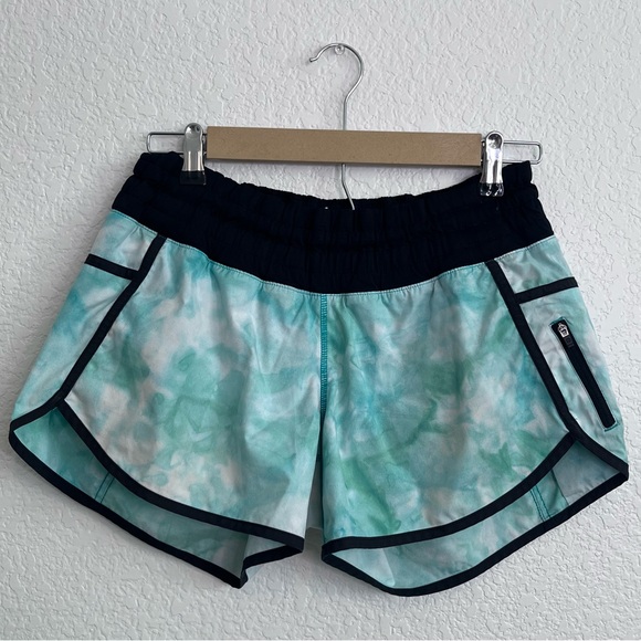 Lululemon Tracker Short Swift Spray Dye White Blue Tropics - Picture 1 of 1